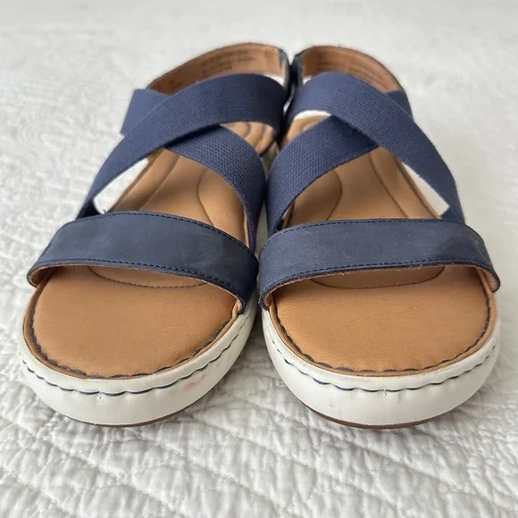 Born Women’s Jayla Navy Blue Cross-Strap Sandals Size 9 - Picture 10 of 16